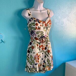 House of Harlow 1960 Floral Shorts Romper Womens Size M Matching Belt